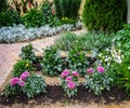 A flower bed in the garden.